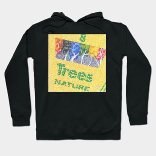 Colorful Trees Nature Collection Circle Design Hoodie